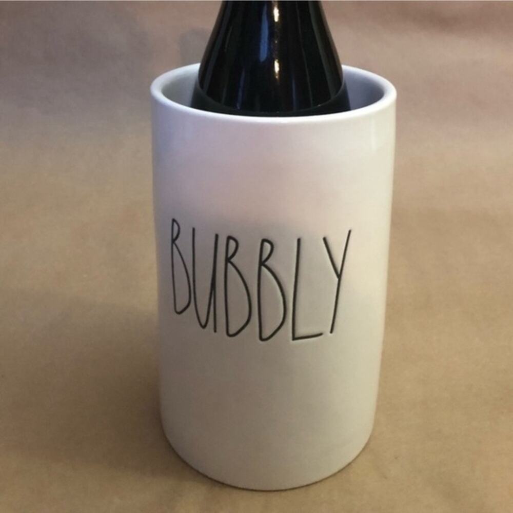 UEC RAE DUNN BUBBLY PRINT CHAMPAGNE HOLDER FOR PARTIES WEDDINGS CELEBRATIONS
